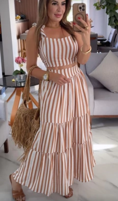 Conjunto Cropped + Saia Longa - loja online