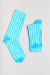 MEDIAS STRIPES CYAN - pineappleshoesandbags