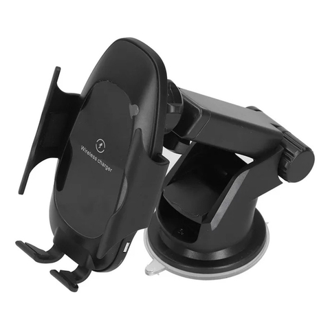 Soporte Celular Rejilla Vidrio + Cargador Inalambrico Auto