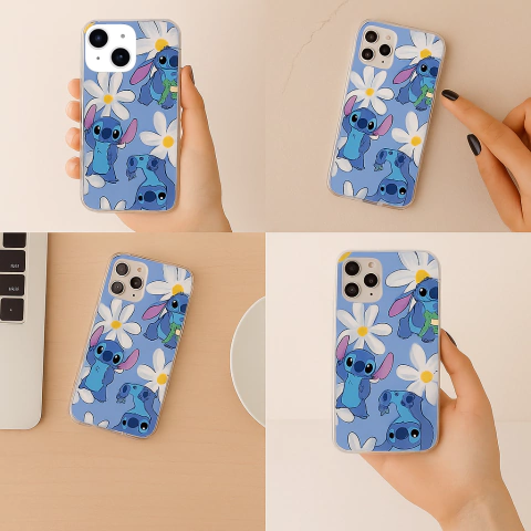 Funda Antigolpe Stitch Daisies para iPhone - tienda online