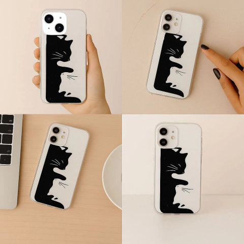 Funda Antigolpe Blanco y Negro para iPhone - Artiko