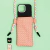 Bolso cartera rosa con soga