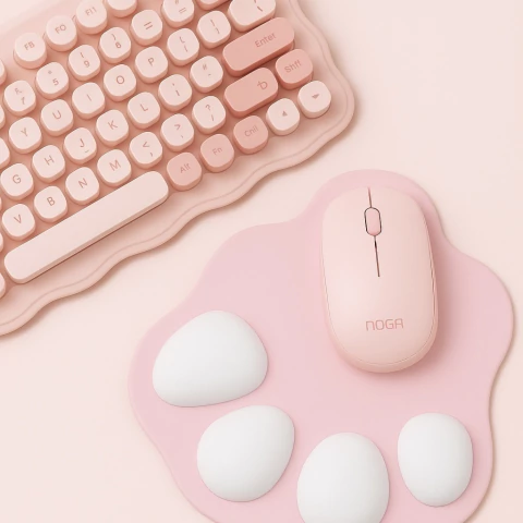 Kit Teclado + Mouse Cloudy + MousePad Cat - comprar online