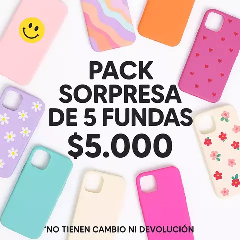 Pack Sorpresa x 5 unidades para tu modelo : Samsung, Motorola, Xiaomi o iPhone - comprar online