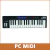 Imagen de Midiplus AKM322 Teclado Controlador Midi USB 32 Miniteclas Sensitivas Arpeggiador