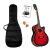 Guitarra Electroacústica 4/4 Midiplus Funda Diestro Rojo