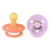 Chupete BIBS Colour T Redonda Papaya - Violet Sky