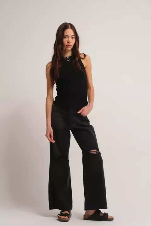 JEAN WIDE MADISON BLACK - comprar online