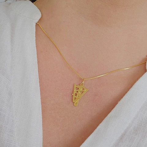 Colar Profissão Veterinária Banho Ouro 18K - comprar online