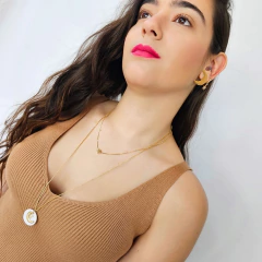 Colar Longo Madrepérola Estrela e Lua Banho Ouro 18K na internet