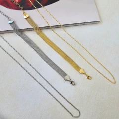 Imagem do Colar Trama Delicada Banho Ródio Branco