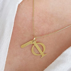 Colar Profissão Filosofia Banho Ouro 18K na internet