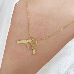 Colar Profissão Psicologia Banho Ouro 18K na internet