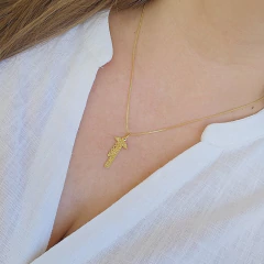 Colar Profissão Contabilidade Banho Ouro 18K