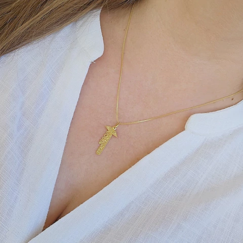 Colar Profissão Contabilidade Banho Ouro 18K