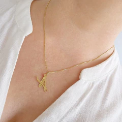 Colar Profissão Manicure Banho Ouro 18K