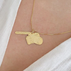 Colar Profissão Fotógrafo Banho Ouro 18K na internet