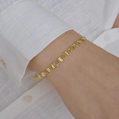 Pulseira Elo Mimoso Banho Ouro 18K