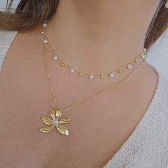 Choker Pérolas e Bolinhas Banho Ouro 18K - comprar online