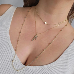 Colar Profissão Contabilidade Banho Ouro 18K - loja online