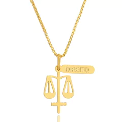Colar Profissão Direito Banho Ouro 18K na internet