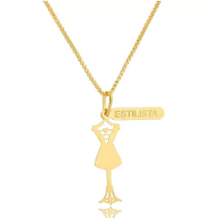 Colar Profissão Estilista Banho Ouro 18K na internet