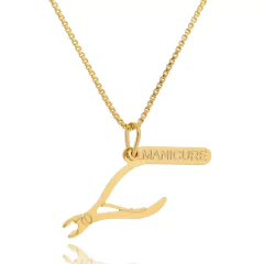 Colar Profissão Manicure Banho Ouro 18K - comprar online