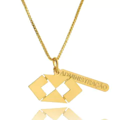 Colar Profissão Administração Banho Ouro 18K - comprar online
