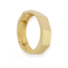 Bracelete Largo Espelhado Fechado Folheado Ouro 18K - comprar online