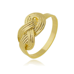 Anel Laçado Banho Ouro 18k