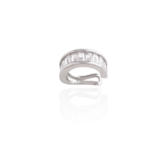 Piercing Baguetes Brancas Banho Ródio Branco