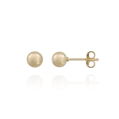 Brinco Bolinha Espelhada 0.8cm Banho Ouro 18K - comprar online