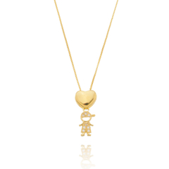 Colar Filho Cravejado Microzircônias Brancas Banho Ouro 18k