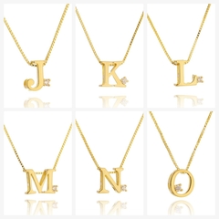 Colar Inicial Letra com Ponto de Luz Banho Ouro 18k