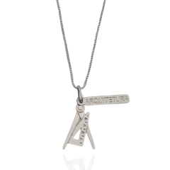 Colar Profissão Arquitetura Banho Ródio Branco na internet