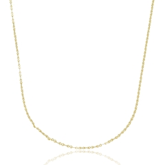 Colar Longo Elo Infinito Banho Ouro 18K