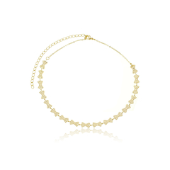 Choker Lacinho Banho Ouro 18K