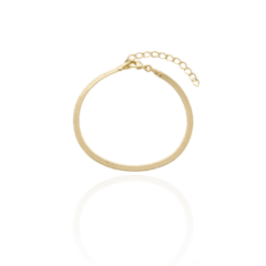 Pulseira Fita Espelhada Banho Ouro 18K