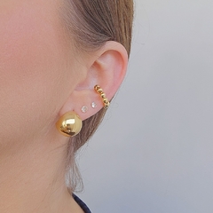 Piercing Bolinhas Espelhadas Banho Ouro 18K - comprar online