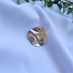 Pingente Gota Martelada Banho Ródio Branco - comprar online