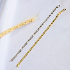 Pulseira Elo Mimoso Banho Ródio Branco - Semijoias em Brincos, Colares, Anéis e Pulseiras | Lua Mia Semijoias