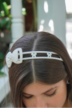 Vincha PERLAS STRASS - tienda online