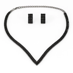 Set collar y aros STRASS SIMPLE - tienda online