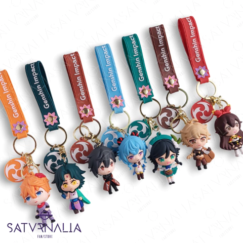 Llaveros chibi Genshin Impact