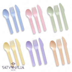 Set de cubiertos pastel
