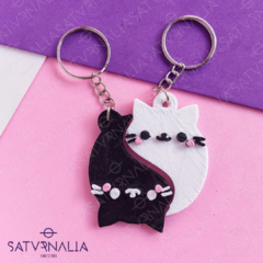 Llavero Gatitos Yin Yang
