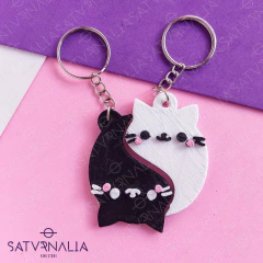 Llavero Gatitos Yin Yang