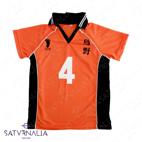Remera Uniforme Karasuno Nishinoya naranja - Haikyuu!!