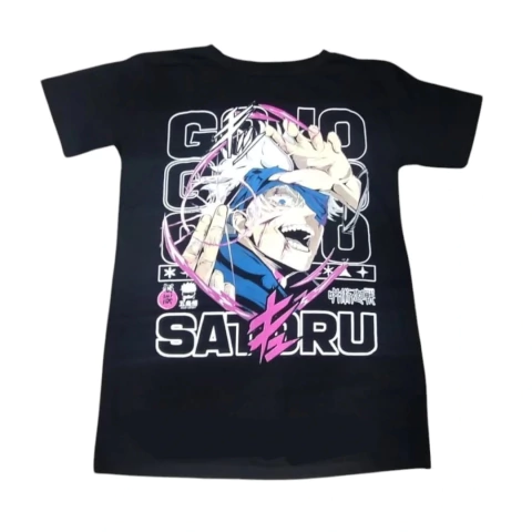 Remera Satoru Gojo color negro - Jujutsu Kaisen