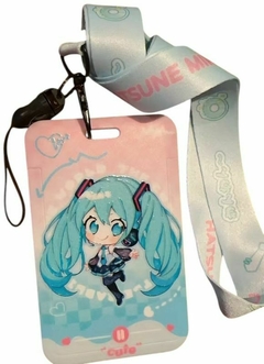Porta SUBE con lanyard Hatsune Miku